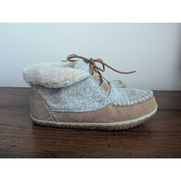 Minnetonka Womens Torrey Tan Knit Bootie Slippers Shoes 7M - Picture 5 of 10